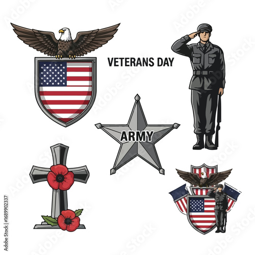 Military Symbols and Camoflage Pattern