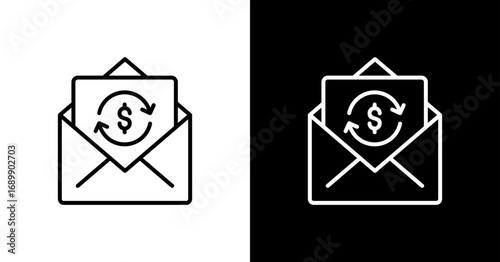 Transactional Email White Icon Set Design
