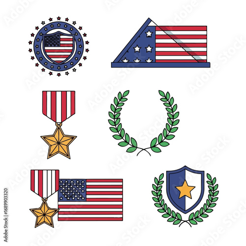 Military Symbols and Camoflage Pattern