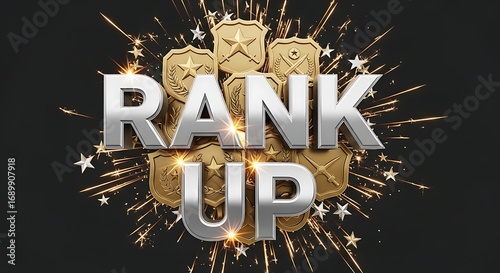 Achieve ultimate success and celebrate victory with dynamic 'Rank Up' graphics and sparkling achievement awards.