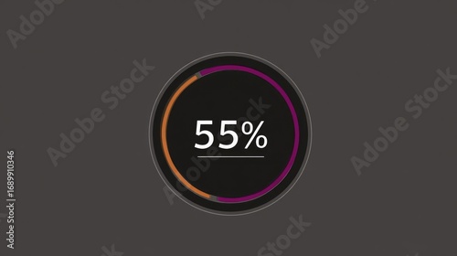 Circular progress indicator showing 