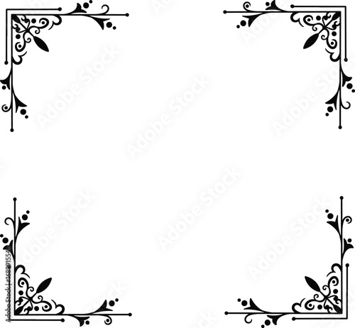 An elegant vintage frame with beautiful embellishments and fine details for classic invitations and designs that require charm.