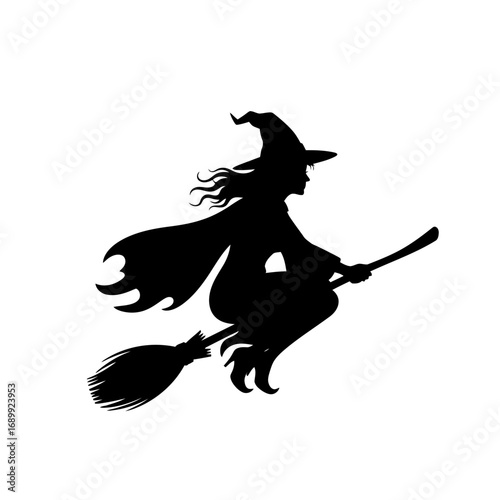 witch with broom