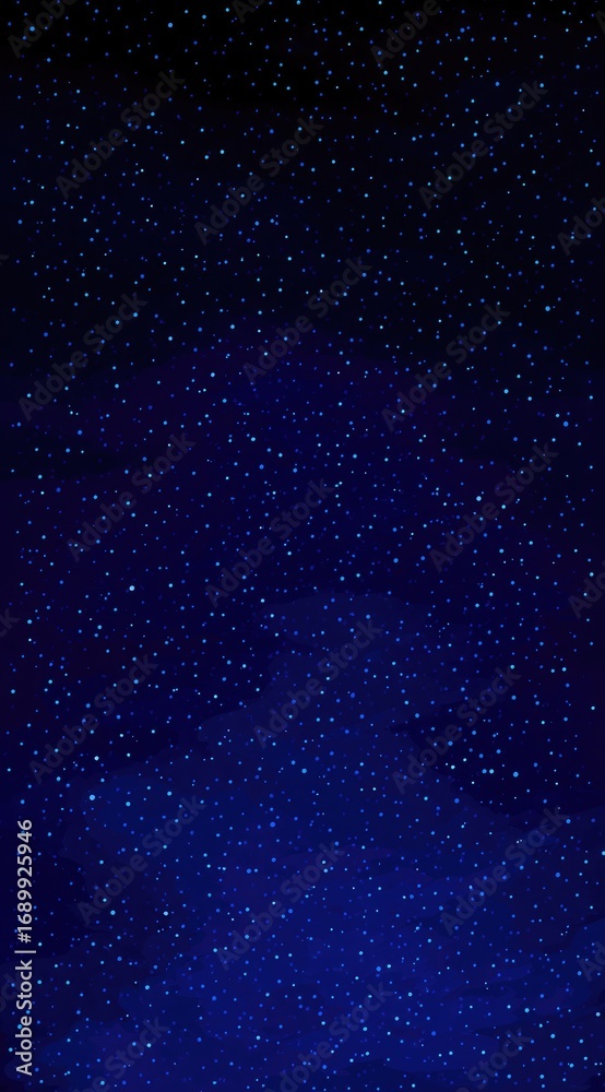 Obraz premium A dark blue gradient image filled with tiny, scattered light blue points resembling stars, transitioning from darker to lighter shades of blue