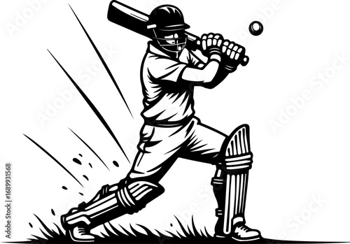 Download cricket bat player ball vector art and illustration eps file for design