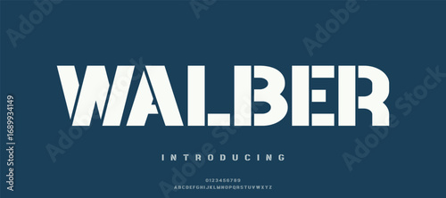 Walber alphabet letters font logo. Typography luxury classic lettering serif fashion fonts decorative wedding vintage retro logos. vector illustration