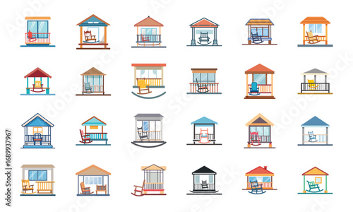 Home Interior and Furniture Icons Set – Living Room, Bedroom, Kitchen, Bathroom, Balcony, Garden, Fireplace, Chandelier, Sofa, Mailbox, Dining Table, Home Decor, Garage, Playground, Outdoor Patio, Win