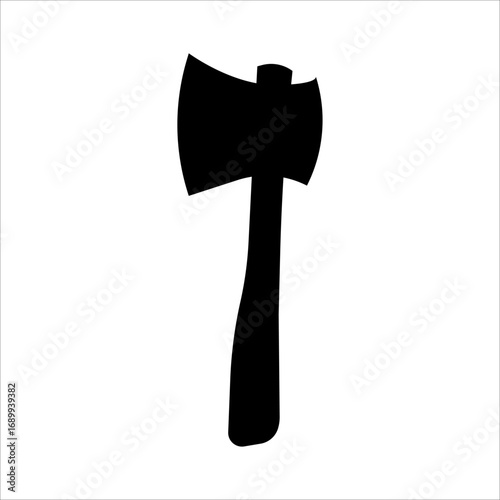 black axe vector illustration on white