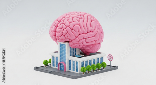 Brain health center for mental wellness and cognitive function improvement and memory enhancement focus