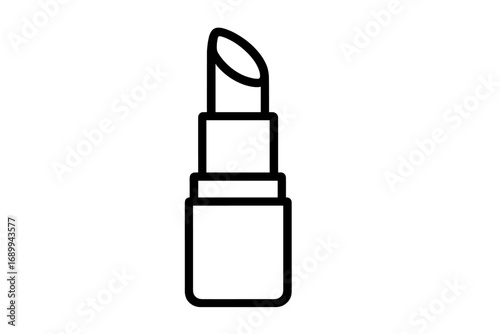 Lipstick icon, modern outline symbol. Beauty, makeup, and cosmetics concept. Linear vector illustration of lip balm. Simple pictogram for fashion, glamour, web, app, and UI design.