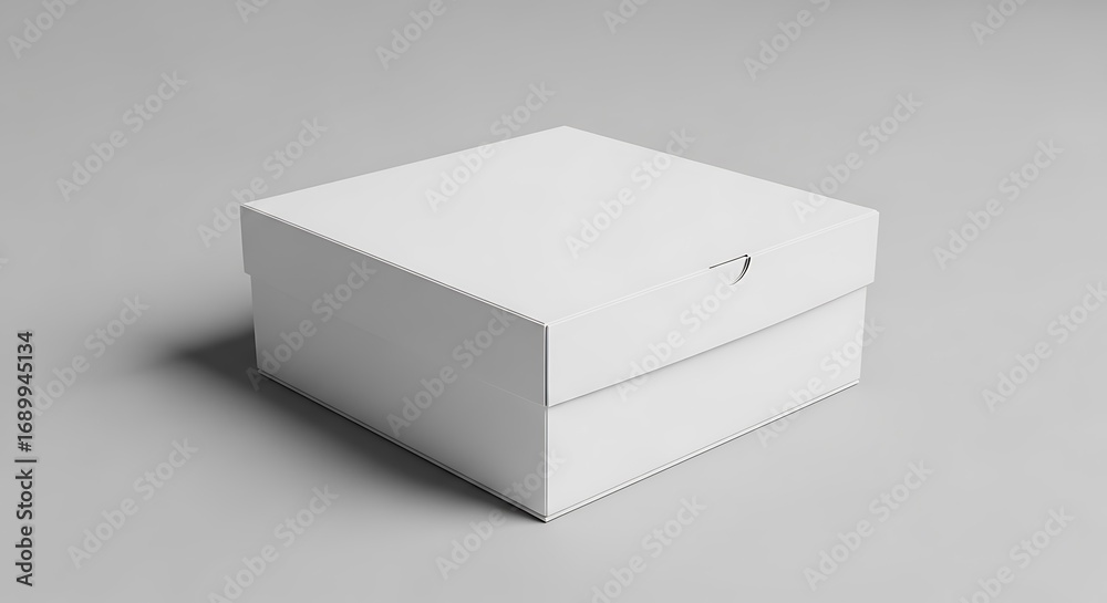 Naklejka premium White Square Gift Box.
