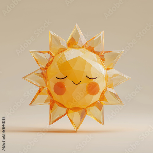 Crystal abstract yellow the sun 