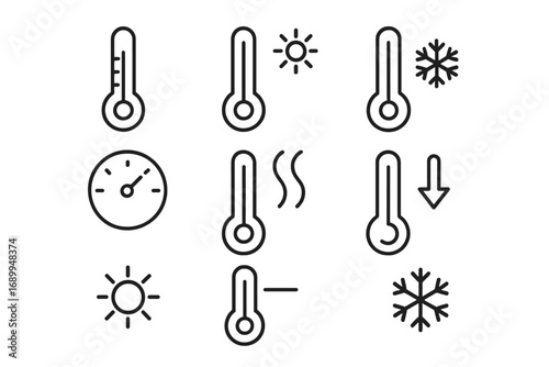 Tooth and Dentistry Icon Set with Braces and Cleaning Symbols, Minimalistic Linear Pictograms for Web, Graphic Design, Apps, Banners, Social Media, and Cards Vector Cartoon