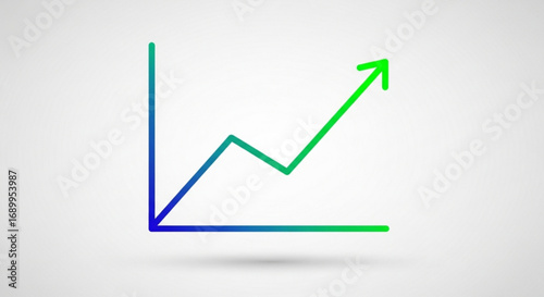 Growth chart diagram infographic vector illustration for business and financial analysis report