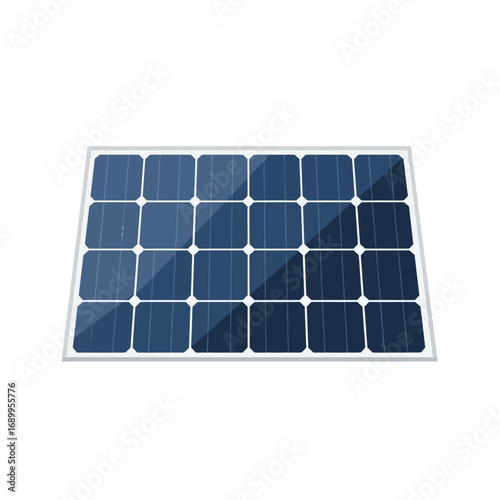 Solar Panel Illustration on White Background