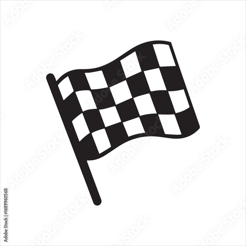 racing flag checkered icon vector illustration