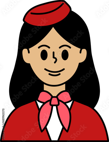 illustration of an beautiful air hostess