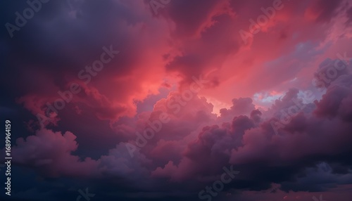 Dramatic Red and Blue Sky: Stormy Cloud Background for Bold Nature and Atmospheric Designs