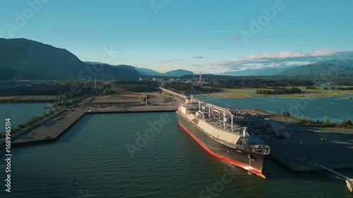 A port facility for shipping liquified natural gas in Kitimat, British Columbia