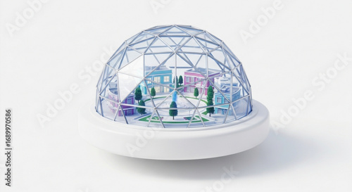 Snow globe town miniature diorama glass dome winter scene tabletop decoration christmas gift souvenir design idea