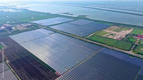 Photovoltaic solar panels in Tianjin Binhai New Area