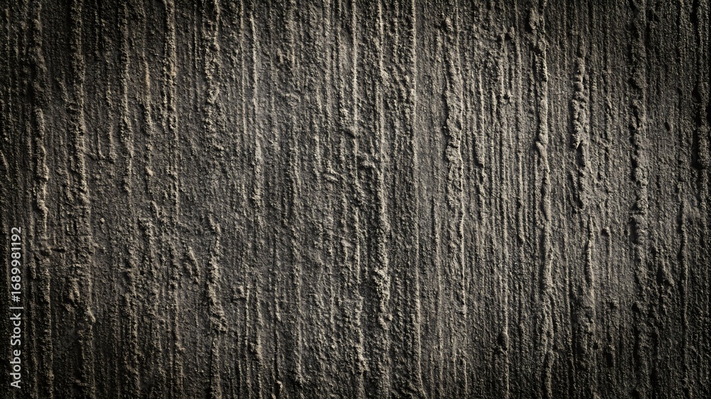 Fototapeta premium Closeup textured background of dark wood grain with vertical lines and a subtle distressed finish
