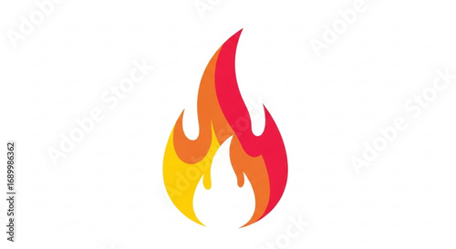 A vibrant flame with a dynamic blend of yellow, orange, and red hues, symbolizing passion, energy, and transformation