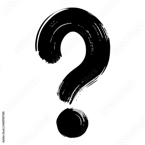 Brush Stroke Question Mark