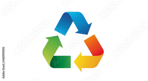 Recycle symbol, representing environmental conservation, sustainability, and responsible waste management with vibrant color