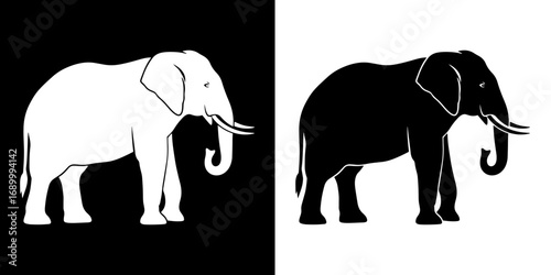 Majestic elephant silhouette stands proud, powerful symbol for nature conservation and wildlife awareness