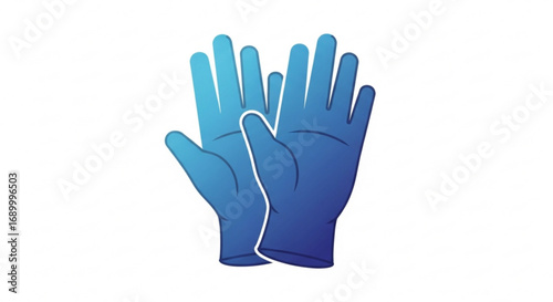 A pair of blue latex gloves, essential for hygiene and protection in various tasks, ensuring safety and cleanliness