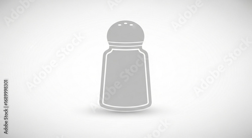 Simple salt shaker, a common condiment used to season food and add flavor to meals in restaurants and homes