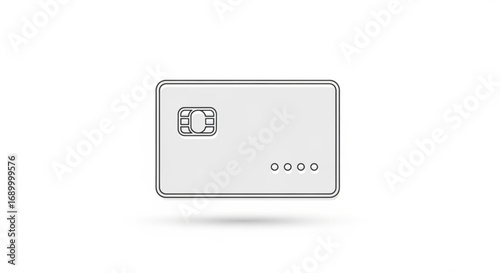 Credit card with chip, a modern payment method for financial transactions and secure online shopping experience