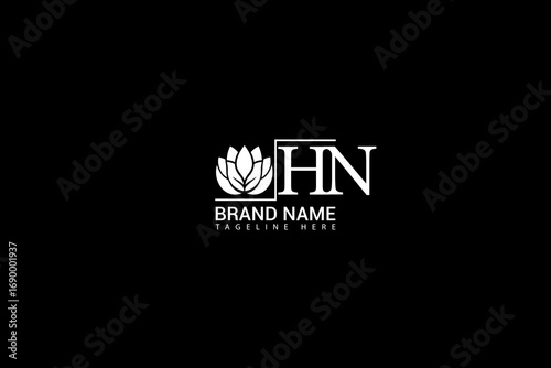 HN Letter Logo Design Modern Lotus Symbol, Business, Brand Identity Template