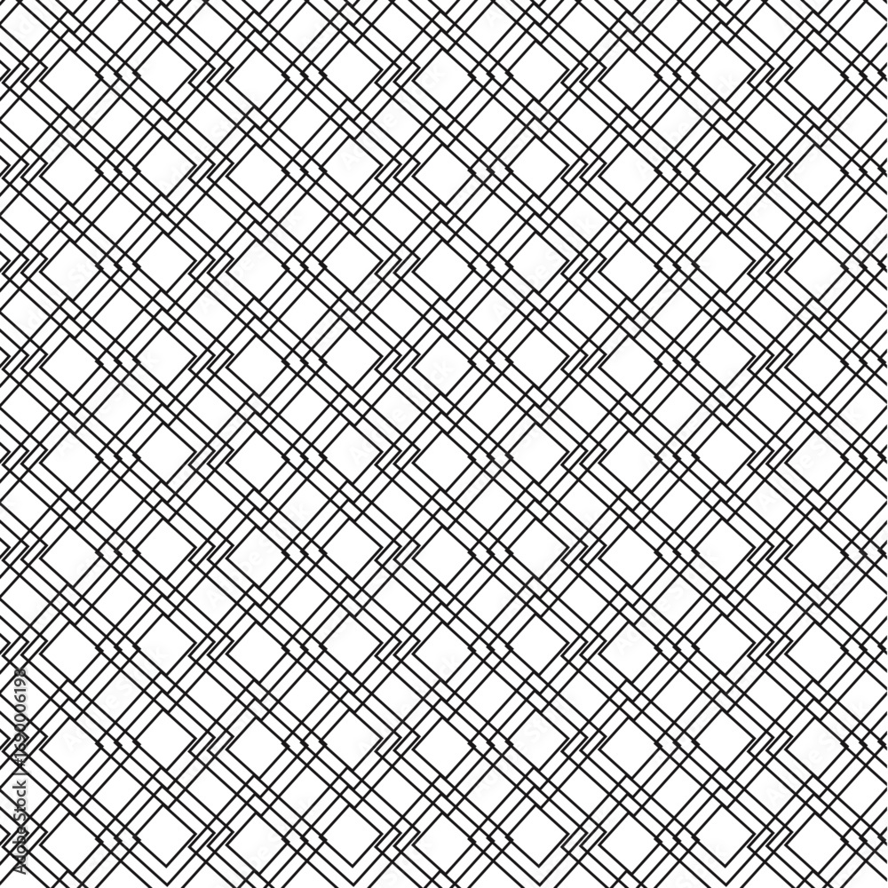 Fototapeta premium Decorative geometric wallpaper with diamond and square elements