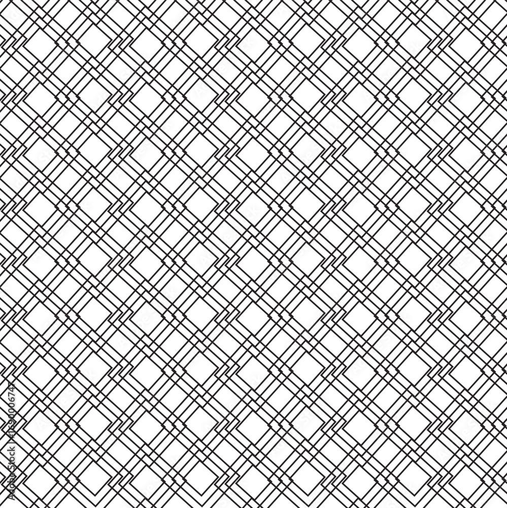 Fototapeta premium Monochrome abstract background with overlapping line patterns