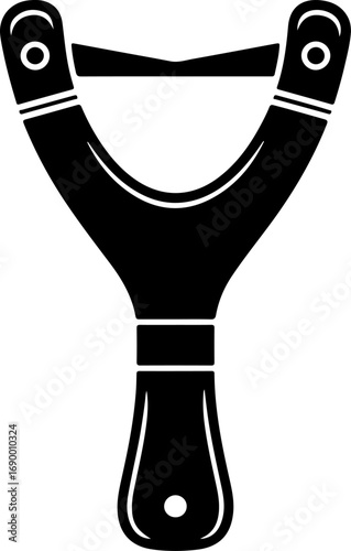 slingshot silhouette vector illustration