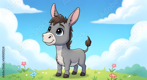 donkey in the meadow