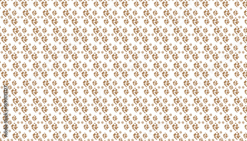 Repeating pattern of small brown squares with internal diamond shapes on a white background