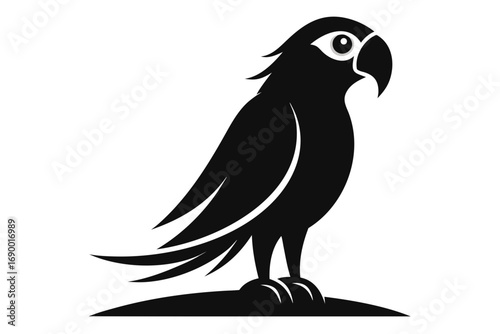 Easy naming sentence for the second image
Eagle silhouette perched on branch vector illustration