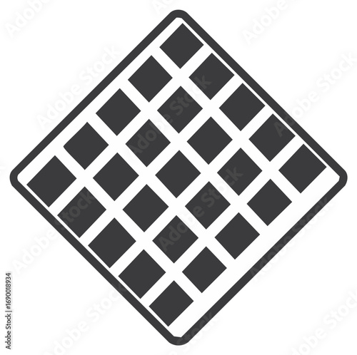 Graphic Waffle Shape Pattern Delicious Food Design Template Icon Square Grid