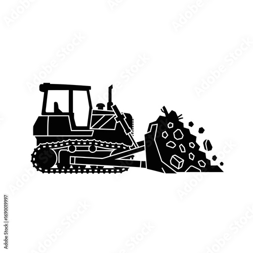 bulldozer and excavator