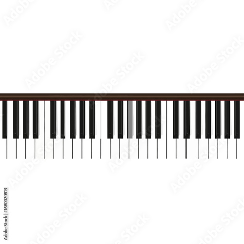 Piano Keys: Black and White Keyboard Instrument Detail
