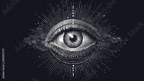 Mystical all-seeing eye