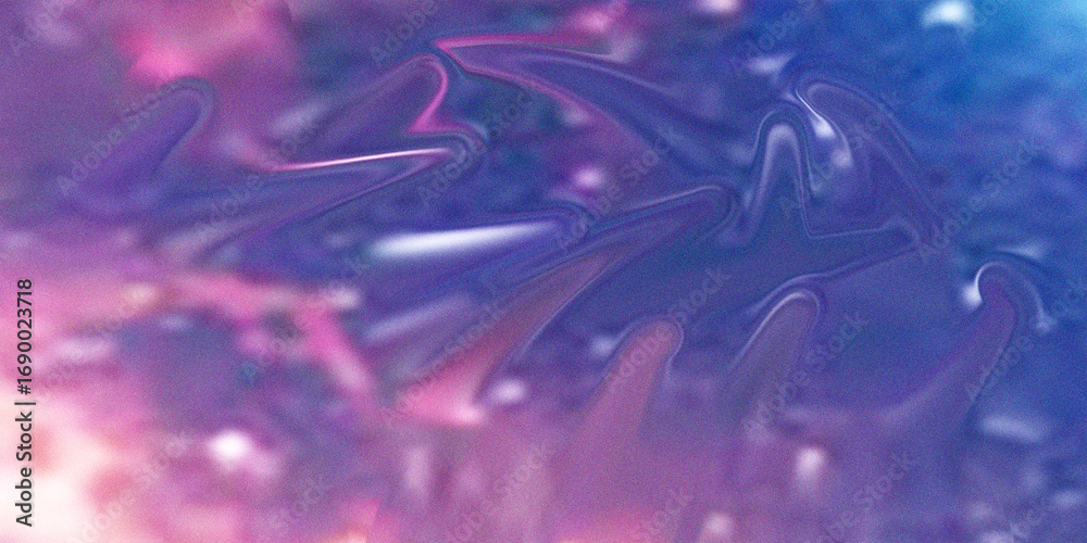 Obraz premium Mesmerizing Fluid Abstract Art With Vibrant Purple And Blue Waves, Creating A Dreamlike, Energetic Backdrop