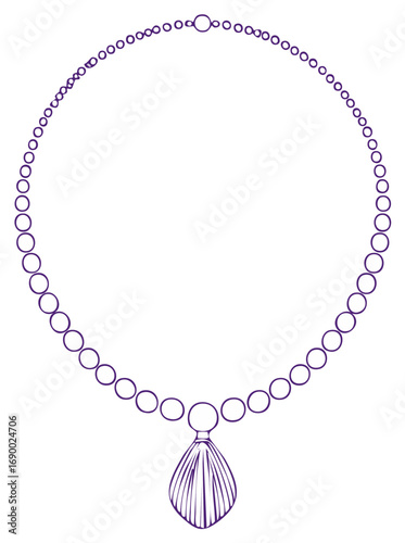 Purple jewelry necklace pendant design