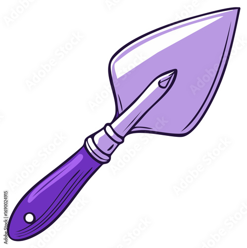 Handheld Garden Trowel Tool with Purple Handle