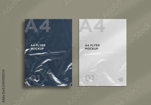 Two A4 Paper Flyer Mockup Template