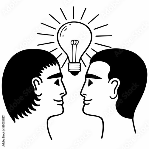 Business collaboration brainstorming idea generation innovation teamwork concept meeting discussion success