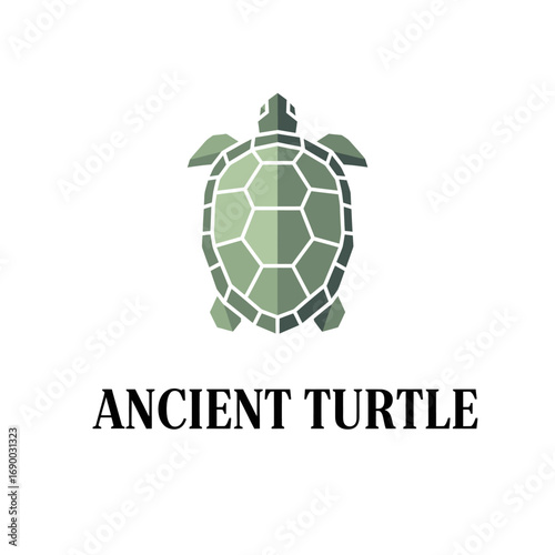 Ancient turtle animal nature, logo design illustration